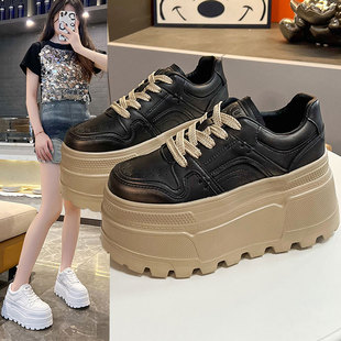 新款 板鞋 8cm内增高女鞋 百搭老爹鞋 厚底小个子运动休闲鞋 2025秋季