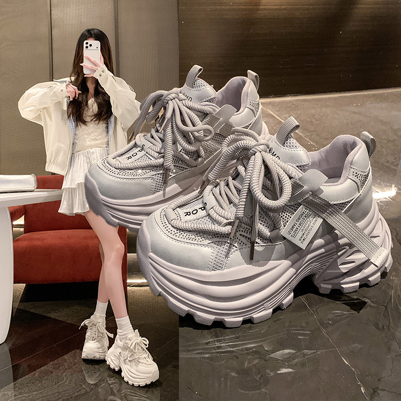 2026春季新款8cm内增高女鞋厚底高跟老爹鞋女百搭显瘦运动休闲鞋,女鞋,老爹鞋,淘宝优惠券,粉丝福利购,淘宝优惠卷