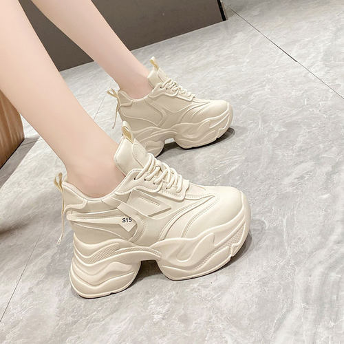 10cm内增高厚底高跟老爹鞋