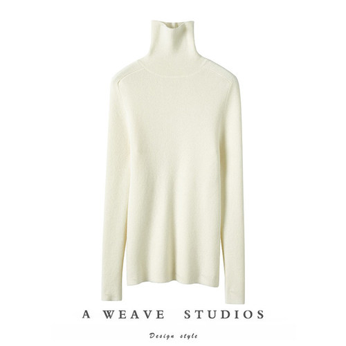 出差利器~高领100%羊绒衫女套头修身纯羊绒毛衣针织打底衫秋冬