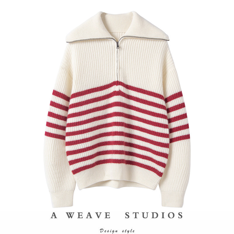 巴黎海魂条~海军领/高领 套头纯羊绒衫女秋冬条纹针织羊绒毛衣,女装/女士精品,羊绒衫,淘宝优惠券,粉丝福利购,淘宝优惠卷