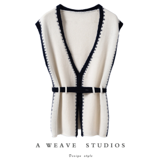 意大利款 美羊绒背心女纯山羊绒马甲外穿加厚宽松 不随波逐流