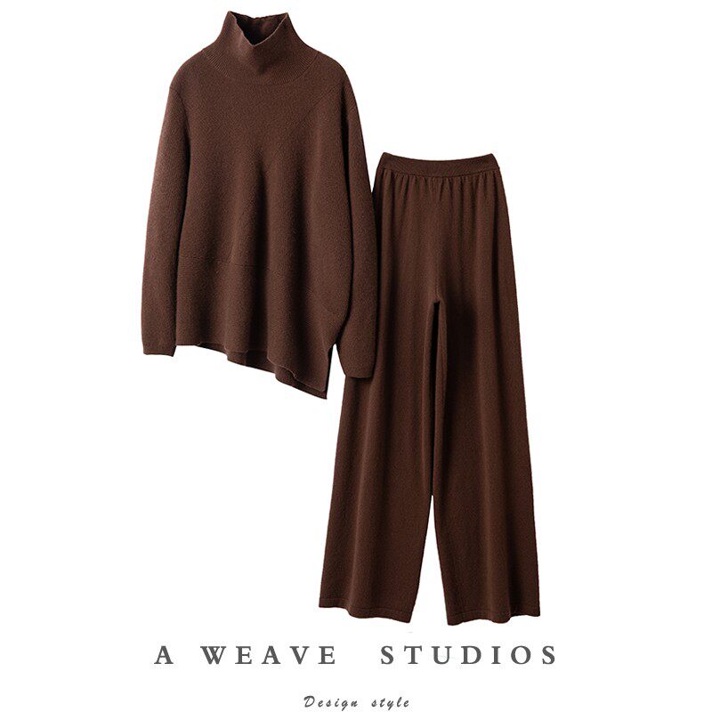 穿出来腔调满满！羊绒衫女纯羊绒裤子女外穿阔腿裤羊绒套装女毛衣,女装/女士精品,羊绒衫,淘宝优惠券,粉丝福利购,淘宝优惠卷