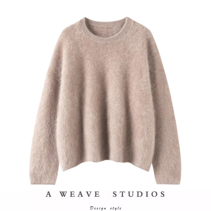 巅峰水洗拉绒雾感针织毛衣