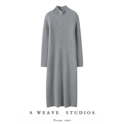 连衣裙萨琪尼羊绒高领红色