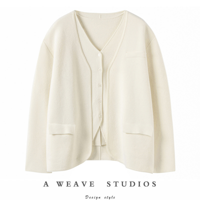 山羊绒开衫女纯羊绒毛衣