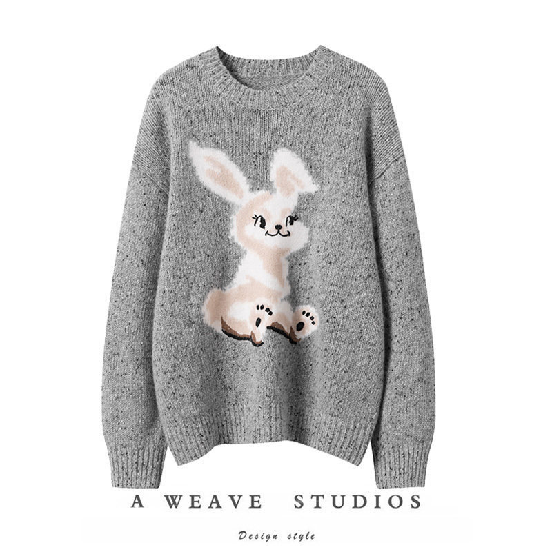 脱颖而出！100%纯山羊绒2025秋冬新品可爱系列套头毛衣兔子图案女,女装/女士精品,毛针织衫,淘宝优惠券,粉丝福利购,淘宝优惠卷