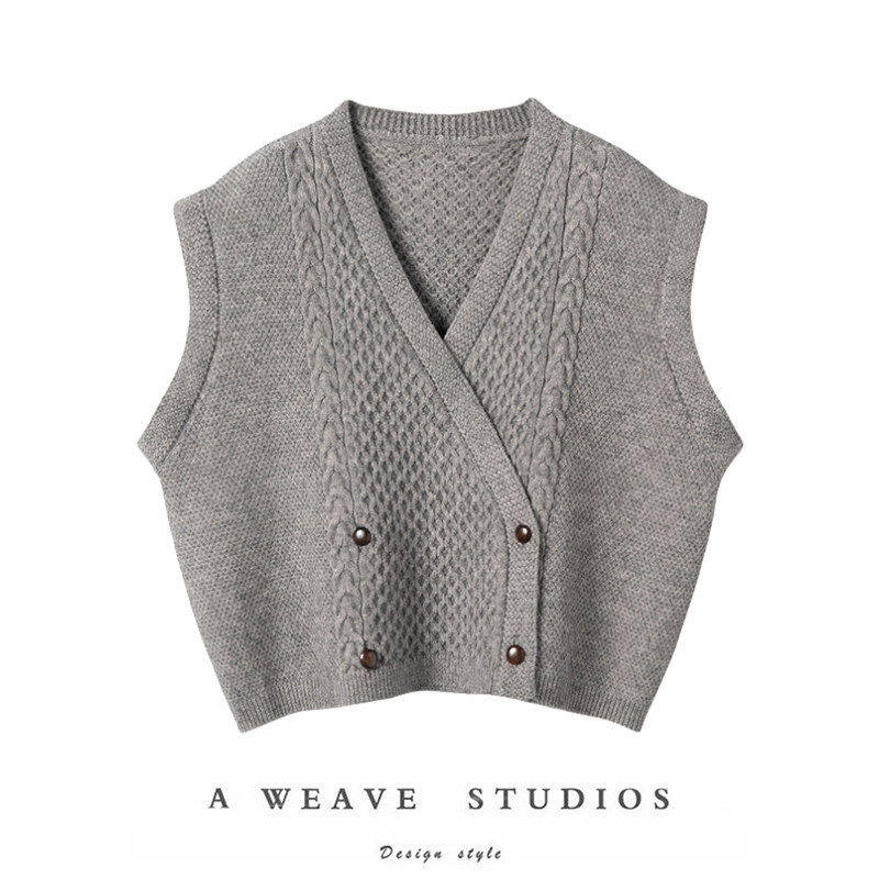 瞬间深深吸引~2025冬小众高级感V领纯羊绒坎肩女百搭针织衫马甲,女装/女士精品,羊绒衫,淘宝优惠券,粉丝福利购,淘宝优惠卷