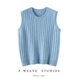 坎肩保暖马甲打底 100%纯羊绒针织背心圆领无袖 疯狂迷恋 新款