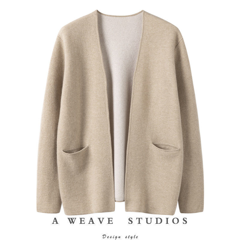 时髦太好看了！全羊绒圆领针织背心/宽松开衫两件套,女装/女士精品,羊绒衫,淘宝优惠券,粉丝福利购,淘宝优惠卷