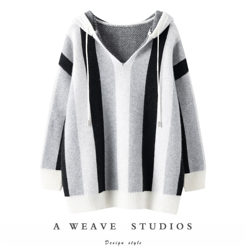 精心设计款~100%纯山羊绒衫女拼色加厚毛衣温柔软糯小众设计感,女装/女士精品,羊绒衫,淘宝优惠券,粉丝福利购,淘宝优惠卷