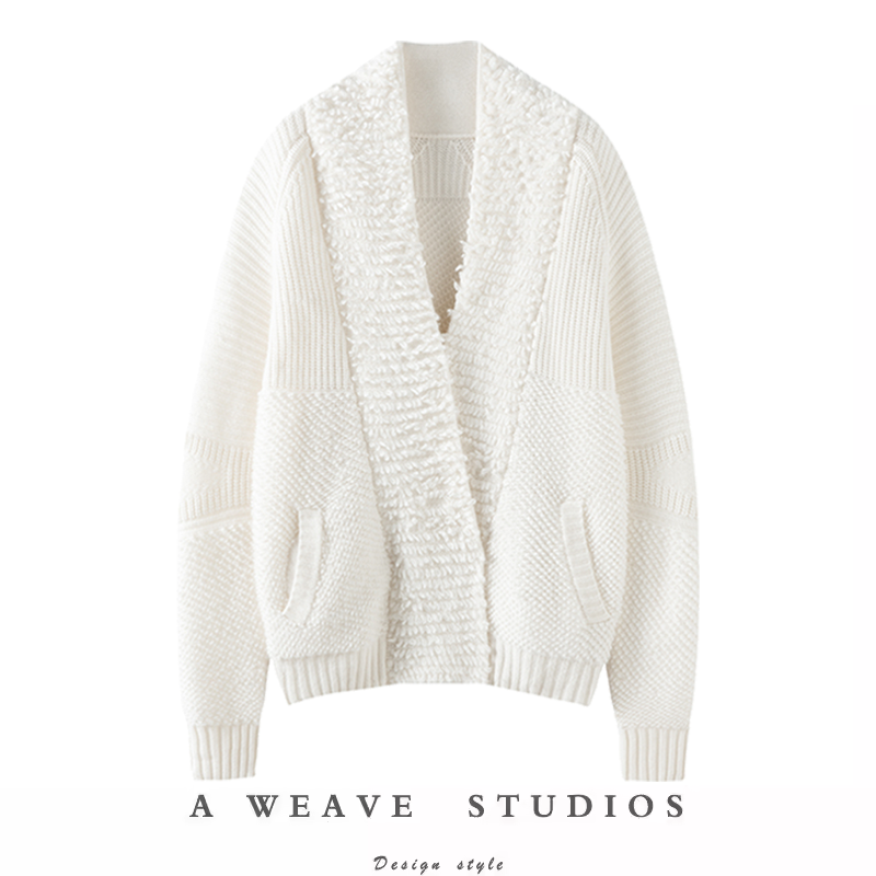 开衫女纯羊绒毛衣针织开衫外套