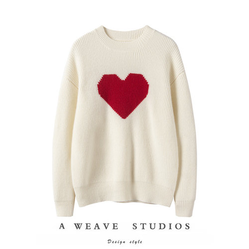 加厚宽松100山羊绒针织毛衣