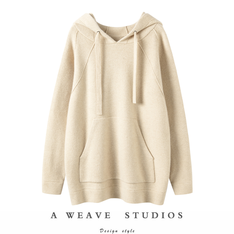 羊绒衫女毛衣外套帽衫