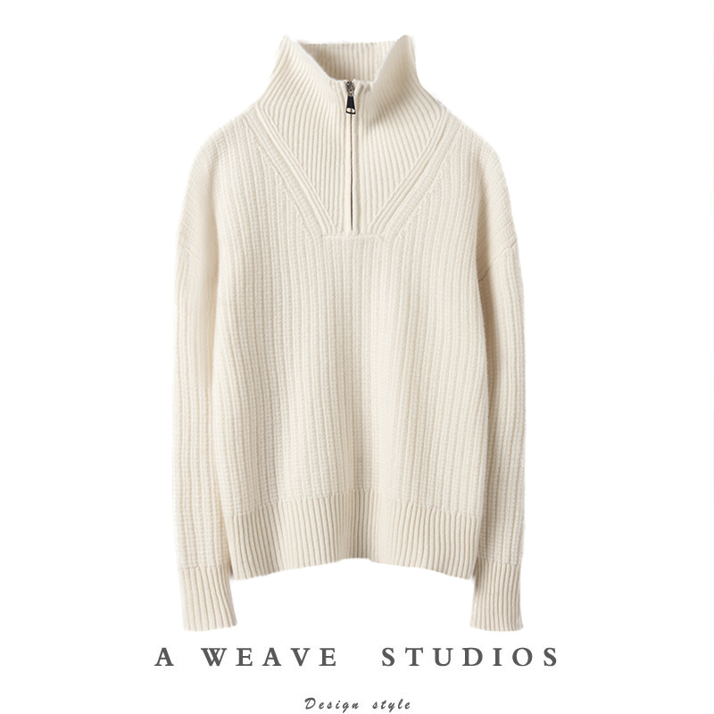 套头毛衣拉链气质气质内敛夺目