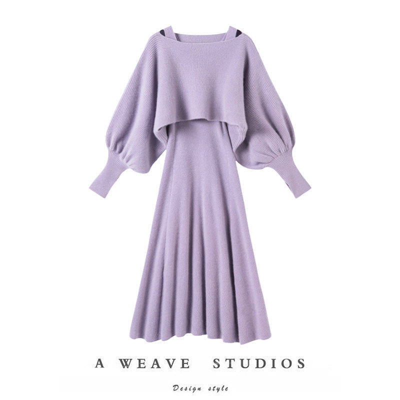 浪漫仙女~可斜肩一字领羊绒衫女纯羊绒毛衣长款吊带连衣裙子套装,女装/女士精品,羊绒衫,淘宝优惠券,粉丝福利购,淘宝优惠卷