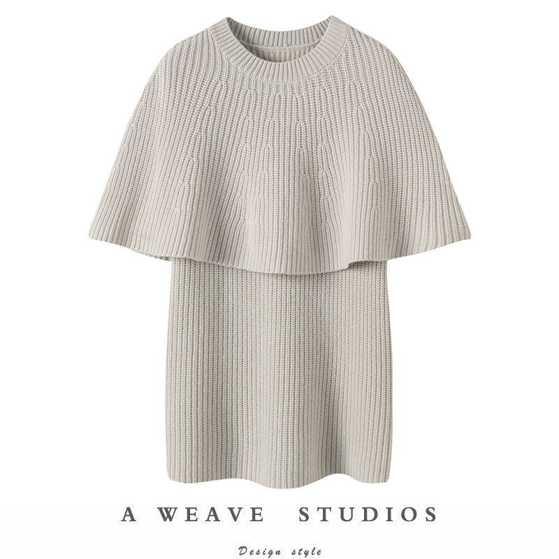 百分百纯山羊绒坑条针织背心