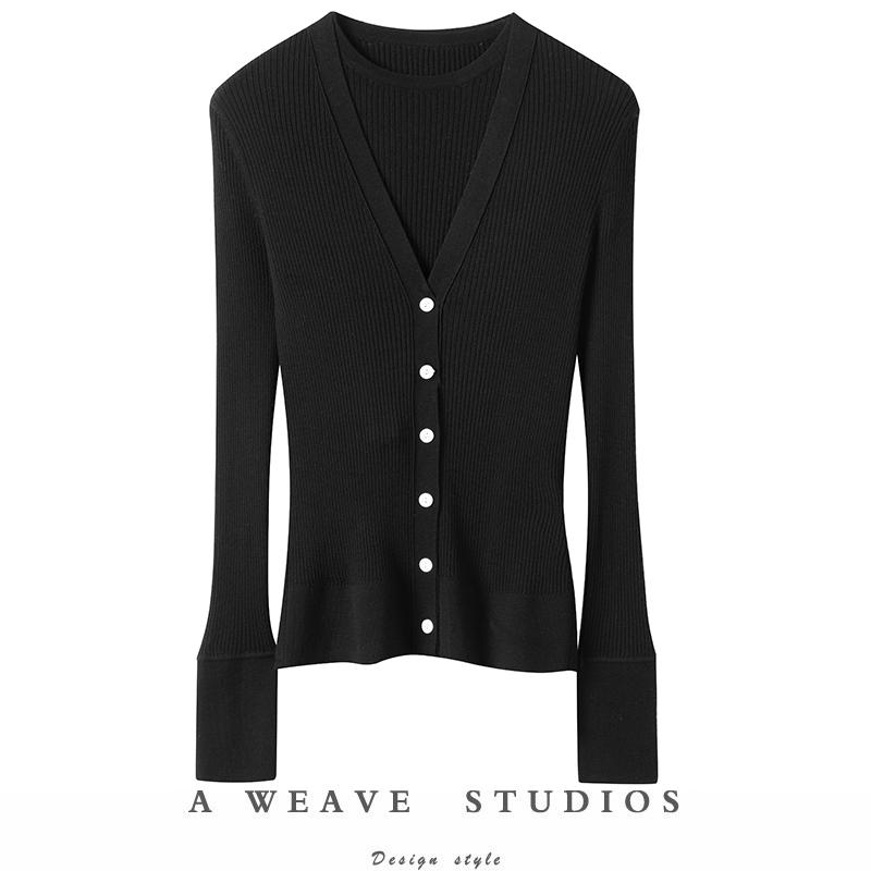 纯山羊绒弹力修身针织短袖/开衫