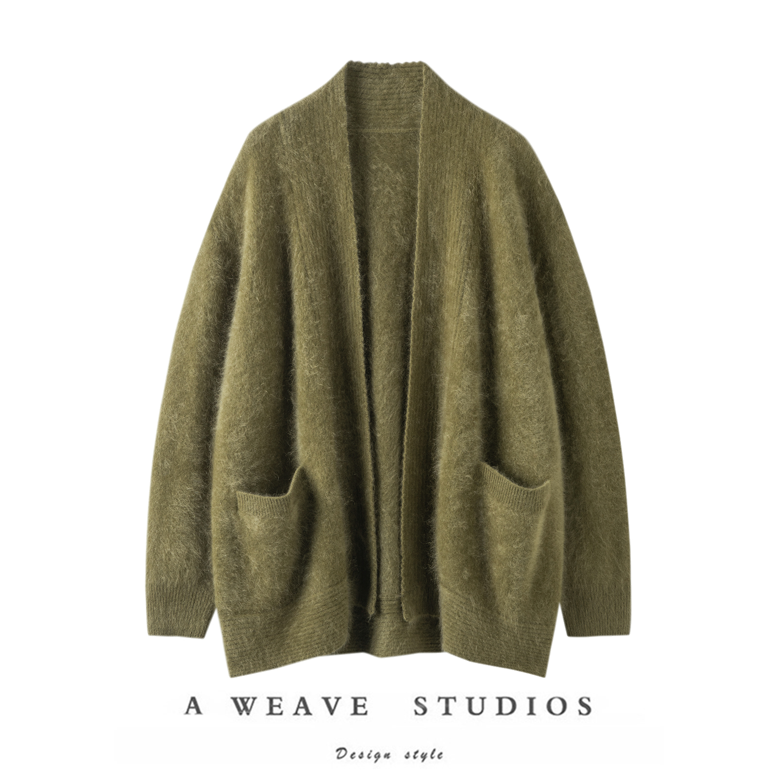 萨琪尼御寒'小皮草'100%纯山羊绒 宽松H版型围巾领开衫女