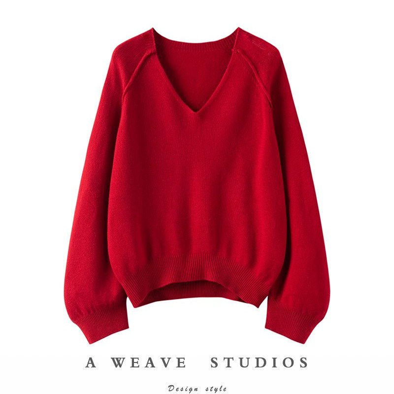 上身效果超好看！100纯羊绒衫张弛有度26支纯羊绒宽松V领针织毛衣,女装/女士精品,羊绒衫,淘宝优惠券,粉丝福利购,淘宝优惠卷