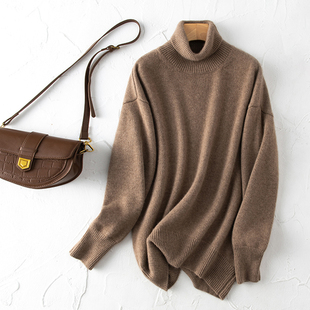 女半高领100纯山羊绒加厚2025针织打底毛衣 羊绒衫 版 型设计太高阶