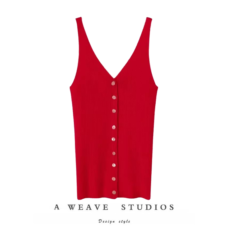 100%纯山羊绒吊带女开衫