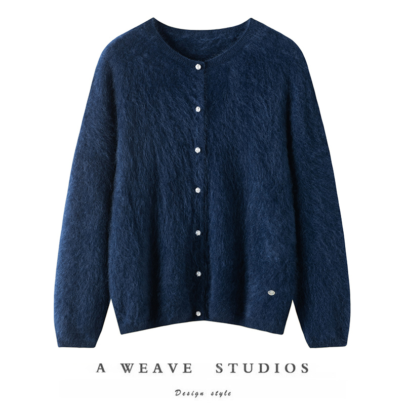 邂逅秋冬~100%山羊绒拉绒小香风女士外套baby软糯ding级拉毛开衫