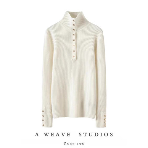 高领修身羊绒衫女毛衣针织冬