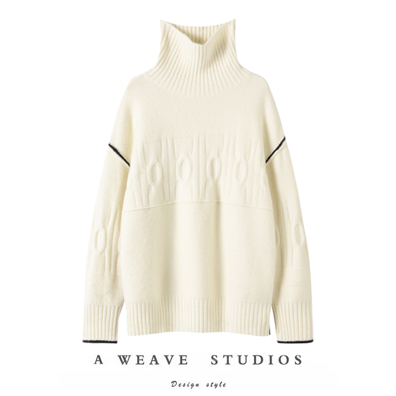 织羊绒衫女慵懒风软糯毛衣