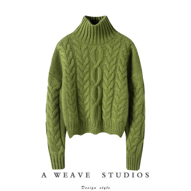 加厚高领羊绒衫女毛衣套头宽松