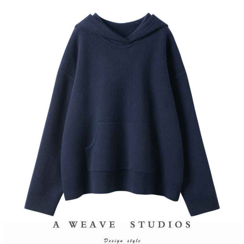 匠心系列实用穿搭！加厚连帽羊绒衫女纯羊绒毛衣针织卫衣宽松帽衫,女装/女士精品,羊绒衫,淘宝优惠券,粉丝福利购,淘宝优惠卷
