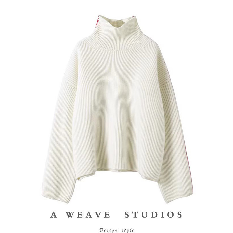 萨琪尼官方正品！白色廓袖高领大克重羊绒衫女纯羊绒毛衣女厚,女装/女士精品,羊绒衫,淘宝优惠券,粉丝福利购,淘宝优惠卷