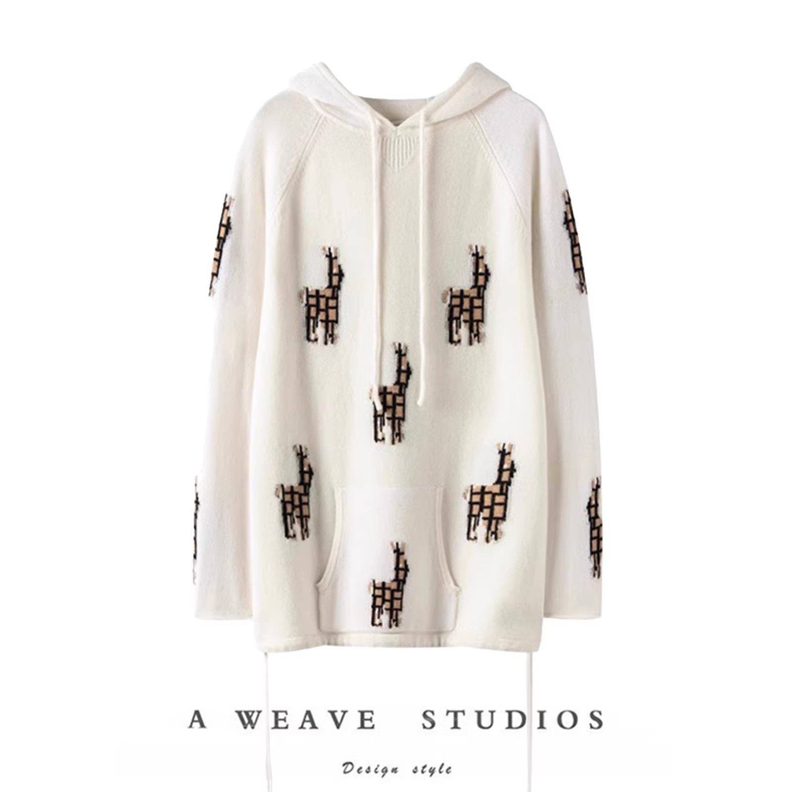 回头率爆表~加厚连帽羊绒衫女中长款纯羊绒毛衣宽松帽衫冬,女装/女士精品,羊绒衫,淘宝优惠券,粉丝福利购,淘宝优惠卷