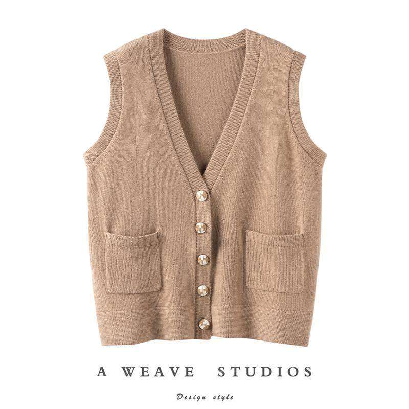 SAQINI“优雅永恒”系列100%山羊绒V领时尚针织马甲毛衣女外套,女装/女士精品,羊绒衫,淘宝优惠券,粉丝福利购,淘宝优惠卷