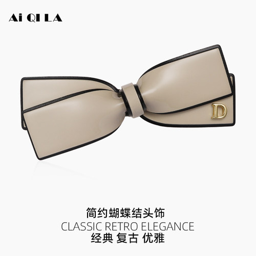 AIQILA发夹醋酸板法式优雅蝴蝶结