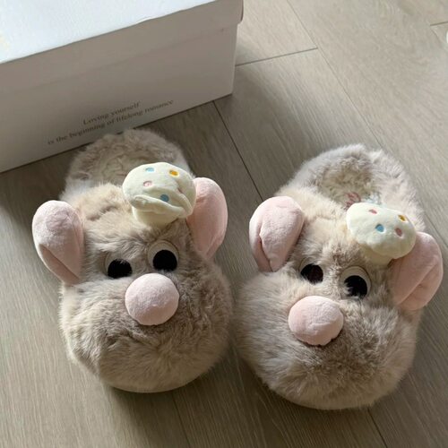 棉拖鞋女秋冬季新款卡通可爱居家
