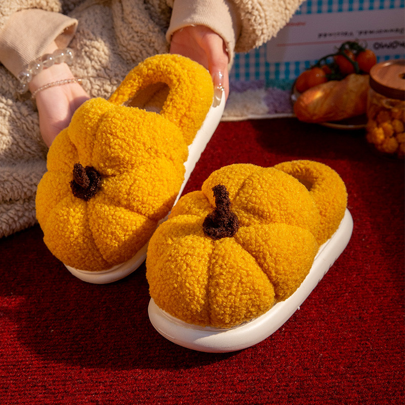 南瓜棉拖鞋女冬季包跟2026新款