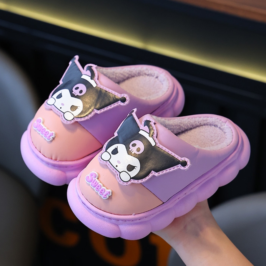 防水儿童棉拖鞋女童秋冬季室内