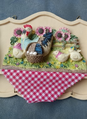 老货母鸡小鸡挂饰摆件