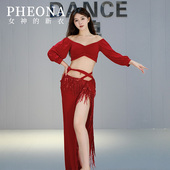 幻彩流苏高端练功服宫廷风演出服T017 新款 女神 新衣肚皮舞服装