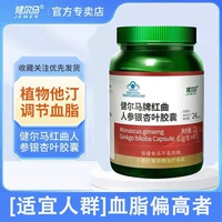 健尔马红曲人参银杏叶胶囊成人老年调节血脂偏高官方正品植物它汀