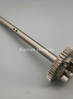海德堡印刷机44齿齿轴 SMCD102水辊墨辊44齿轮轴 不锈钢44齿轴