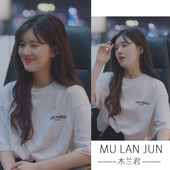 中长宽松ins2024年新设计感上衣女夏 Hysan小狐狸短袖 法式 Maison