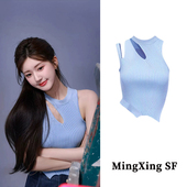 复古风镂空设计针织背心女装 Hysan小狐狸2024年秋季 Maison 法式