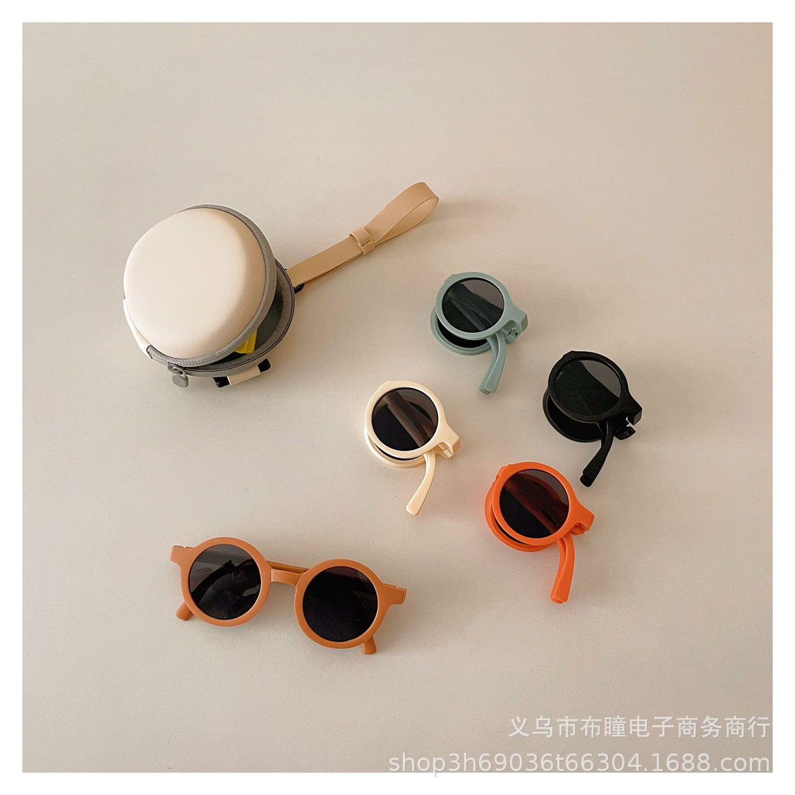 ins~新款糖果色儿童可折叠太阳镜个性小童宝宝凹造型出游遮阳墨镜