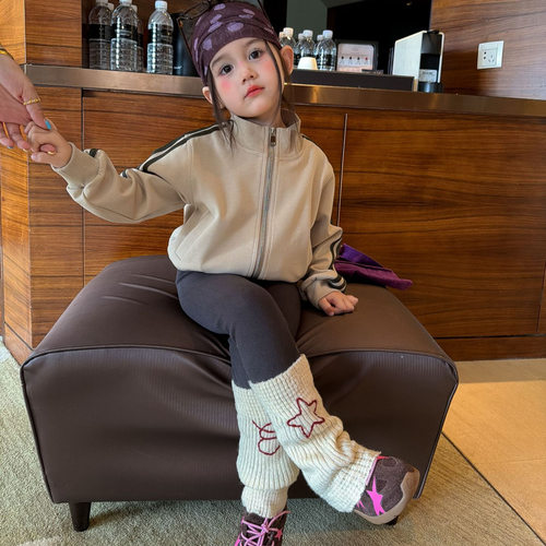 2026秋季新款童装 美式童装 女童复古美式修身上衣 lulu风外套