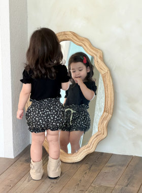 【夏装新品包邮】儿童衣服2026韩版童装女童娃娃衫波点短裤套装