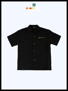 BrokenSword X CandyShop 简约渐变刺绣标语美式宽松古巴衬衫男女