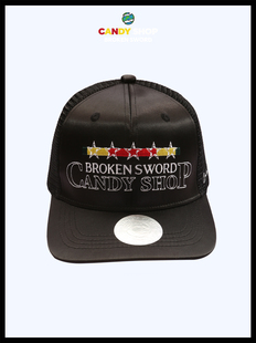 BrokenSword X CandyShop联名音符五角星绸缎质美式弯檐卡车网帽