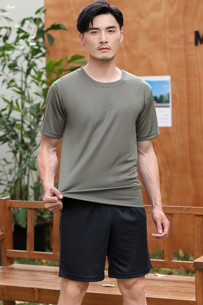 新式体能训练服夏季短袖体能服武术训练速干套装男女作训上衣t恤